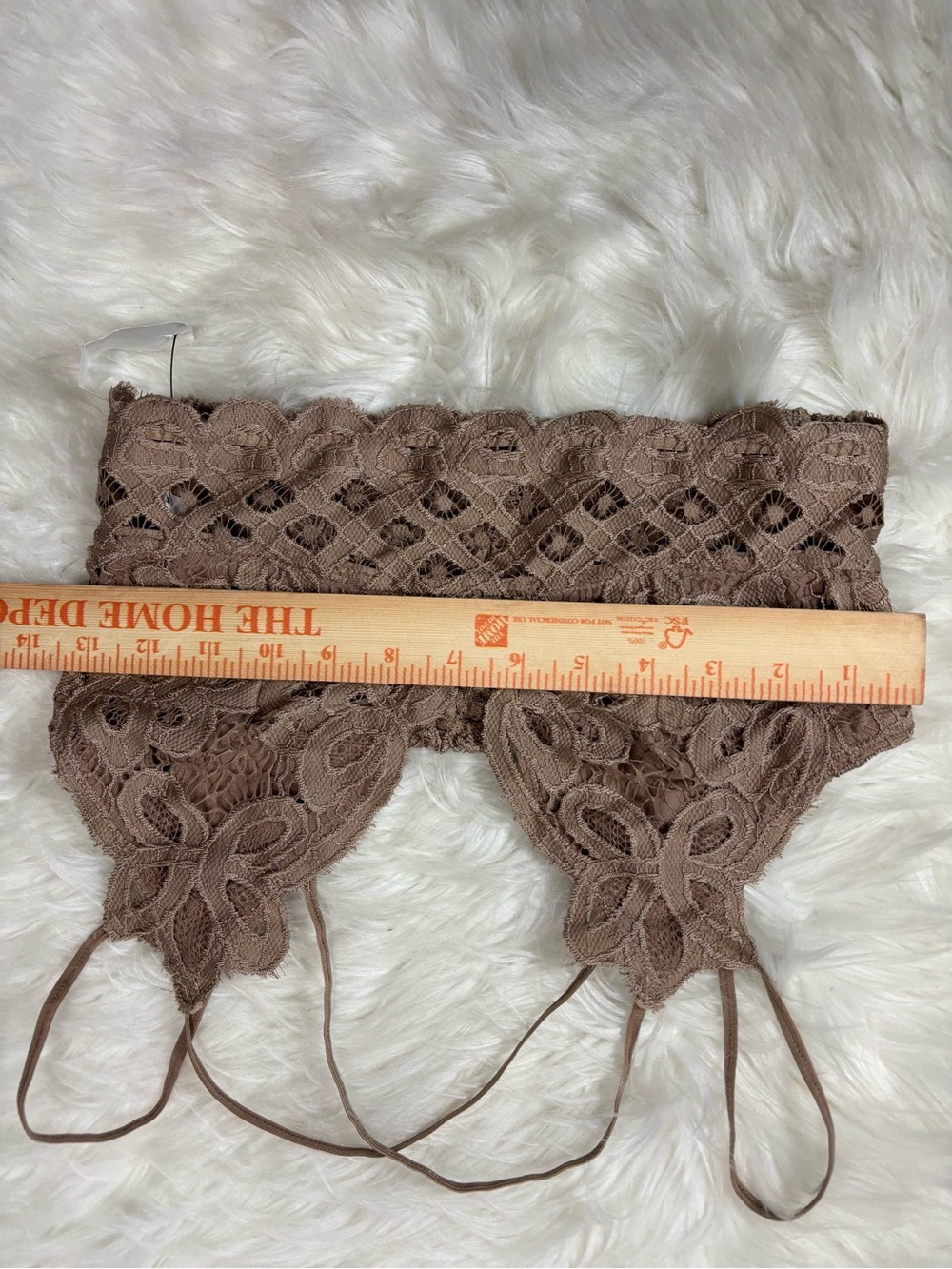Anemone Taupe Floral Lace Bralette Cami - Picture 5 of 5